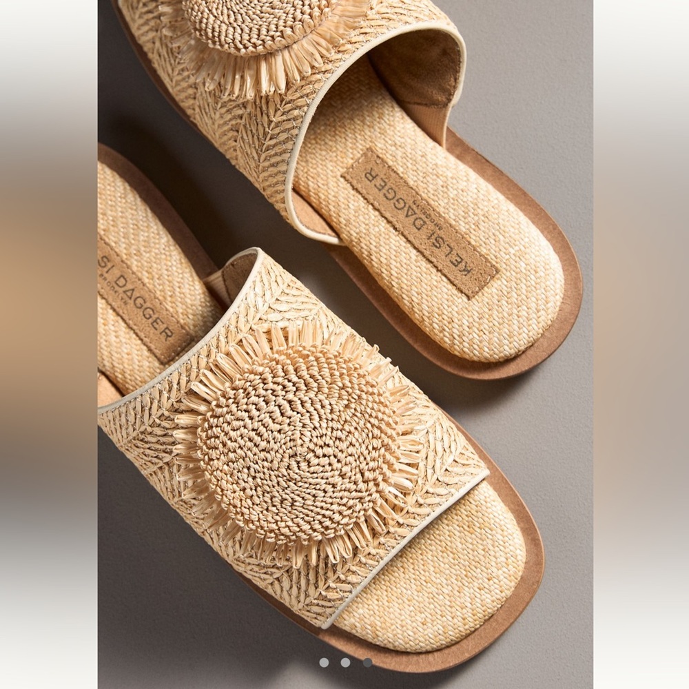 Bloom Natural Raffia Sandal 7.5 Kelsi Dagger